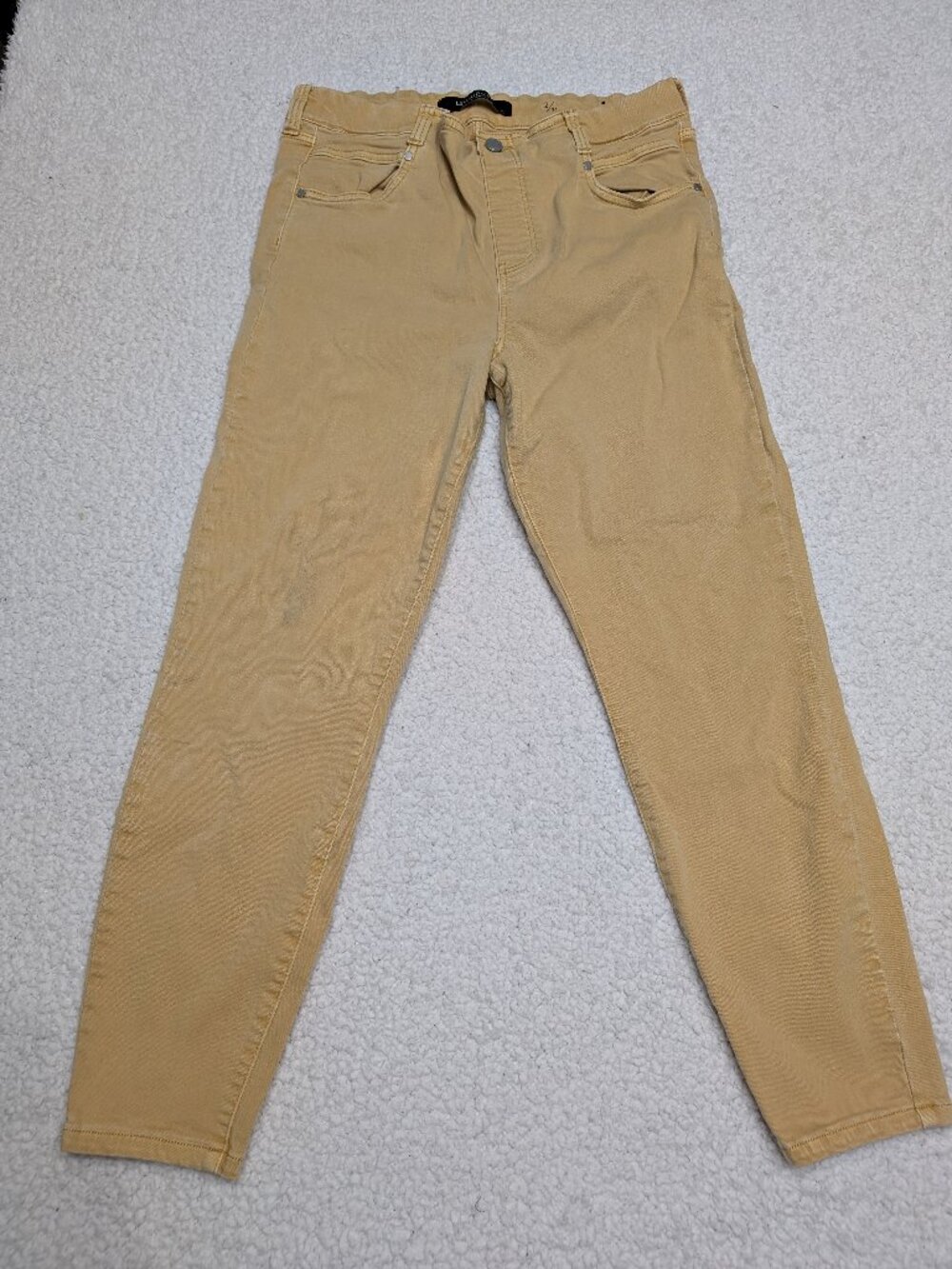 Liverpool Skinny Crop Jeans Size 12 Mustard Yellow